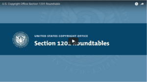Still of YouTube Video of Section 1201 Roundtables